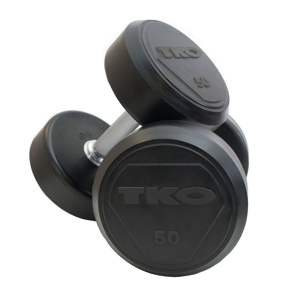 SOLID STEEL RUBBER DUMBBELLS