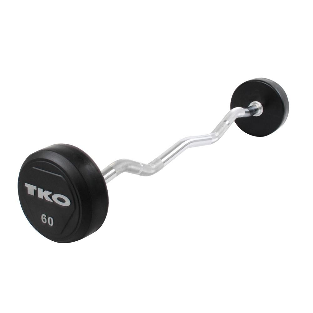 20 - 110 LB.TKO RUBBER CURL BAR SET 