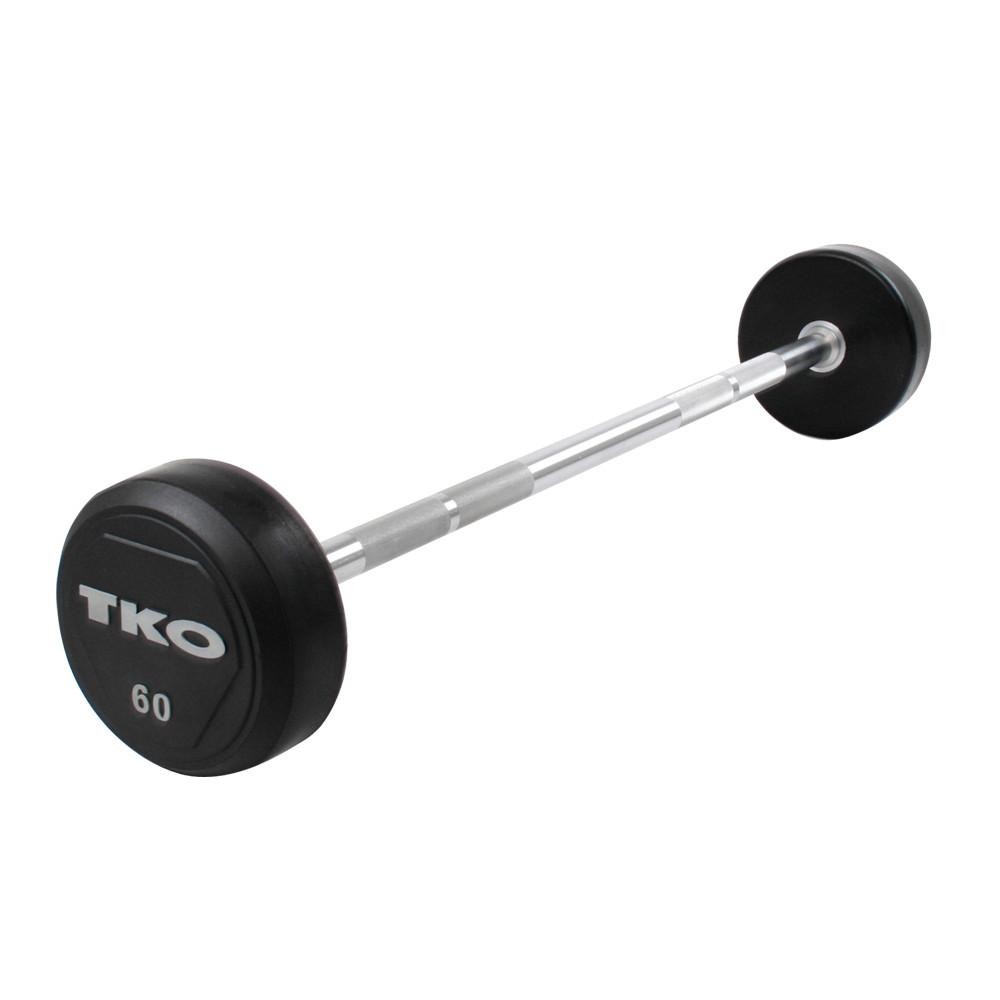 20 - 110 LB. TKO RUBBER STRAIGHT BAR SET 