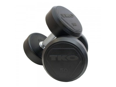 SOLID STEEL RUBBER DUMBBELLS